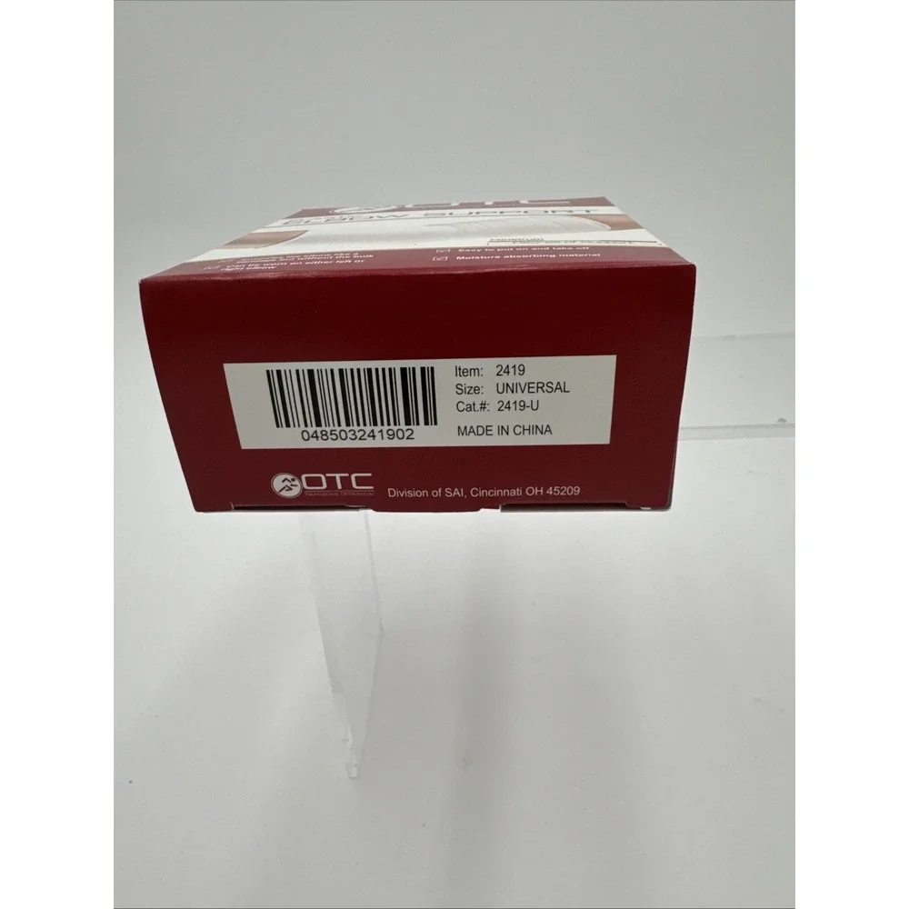 OTC ELBOW SUPPORT SLEEVE WHITE UNIVERSAL SIZE‎ NEW IN PACKAGE TENNIS ELBOW BRACE